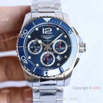 Swiss Replica Longines Hydroconquest 7750 Chronograph TWF Ss Blue Dial Watch 41mm