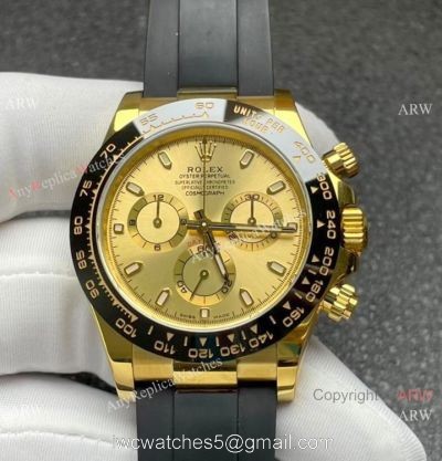 Noob Factory Super Clone 4130 Rolex Daytona Champagne Dial Oysterflex Strap watch 40mm