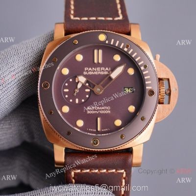 Best Replica Panerai Luminor Submersible PAM 968 Watch Rose Gold