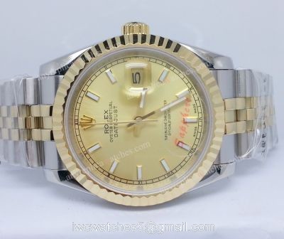 2-Tone Jubilee Rolex Gold Mens Datejust Copy Watch Low Price