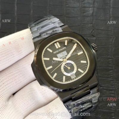 High Qaulity Replica Patek Philippe Nautilus Annual Calendar All Black Watch