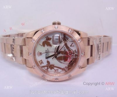 Rose Gold Rolex Datejust Goldust Dream Dial Watch