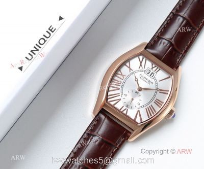 Swiss Grade Cartier Tortue de Watch Replica Silver Roman Dial