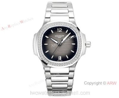 Swiss Cal.324 SC Patek Philippe Lady-Nautilus Watch Stainless steel Diamond bezel