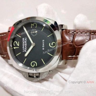 Copy Panerai PAM 368 Luminor 8 Days Black dial Watch  Officine Panerai AAA watch