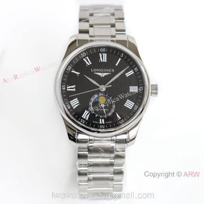 (GF) Swiss Longines Master Moon phase L899.5 Black Dial Watch 40mm