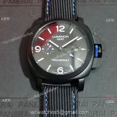 Clone Panerai Luminor GMT &8216;Bucherer Blue PAM 1176 Watch Blacksteel