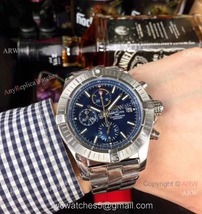 Copy Breitling Super Avenger II Chronograph Watch Blue Dial