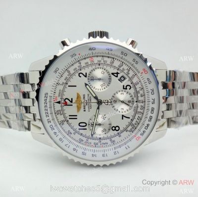 Breitling chronometer Navitimer Silver Dial Replica Watch  42mm or 46mm XL